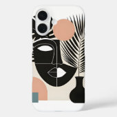 Geometrische zwarte vrouw Case-Mate iPhone case (Achterkant)