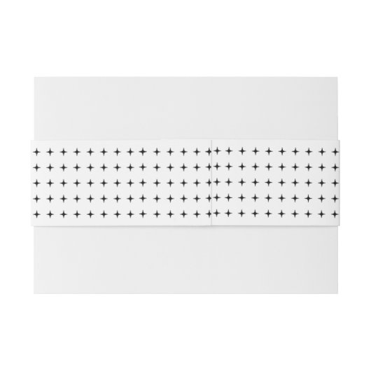 Geometrische zwarte, witte, eenvoudige patroonbrui uitnodigingen wikkel (Achterkant Voorbeeld)