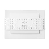 Geometrische zwarte, witte, eenvoudige patroonbrui uitnodigingen wikkel (Voorkant Voorbeeld)