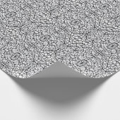 Geometrische zwarte witte vormgeving abstracte kun cadeaupapier (Hoek)