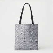 Geometrische zwarte witte vormgeving abstracte kun tote bag (Voorkant)