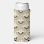 Geometrische zwoerd patroonroomcrème seltzer blikjeskoeler (Seltzer Voorkant)