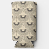 Geometrische zwoerd patroonroomcrème seltzer blikjeskoeler (Voorkant)