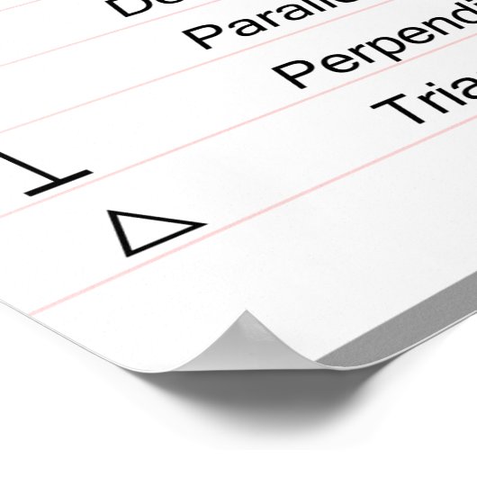 Geometrium-Poster: elementaire geometriesymbolen Poster (Hoek)