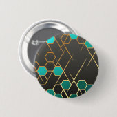 Geometrix Blue Ronde Button 5,7 Cm (Voorkant /achterkant)