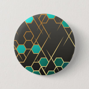 Geometrix Blue Ronde Button 5,7 Cm