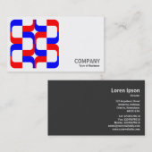 Geometropolis - 020614 - Rood en blauw Visitekaartje (Voorkant / Achterkant)