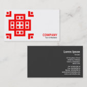 Geometropolis - 030614 - Rood op wit Visitekaartje (Voorkant / Achterkant)