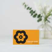 Geometropolis - 290514(3) - Geel Sinaasappel Visitekaartje (Staand voorkant)