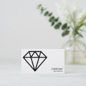 Geometropolis - Eenvoudige diamant - zwart Visitekaartje (Staand voorkant)