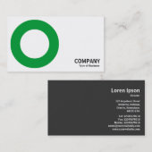Geometropolis - Vette cirkel - Groen gras Visitekaartje (Voorkant / Achterkant)