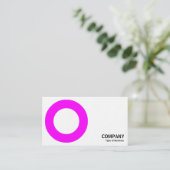Geometropolis - Vette cirkel - magenta Visitekaartje (Staand voorkant)