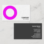 Geometropolis - Vette cirkel - magenta Visitekaartje (Voorkant / Achterkant)