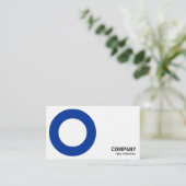 Geometropolis - Vette cirkel - Navy Blue Visitekaartje (Staand voorkant)