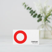 Geometropolis - Vette cirkel - Rood Visitekaartje (Staand voorkant)