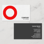 Geometropolis - Vette cirkel - Rood Visitekaartje (Voorkant / Achterkant)