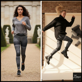 geometry and contrast. This black and white Leggings