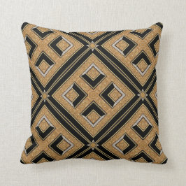 Geometry Art Deco Black Gold Cushion Pillow Kussen
