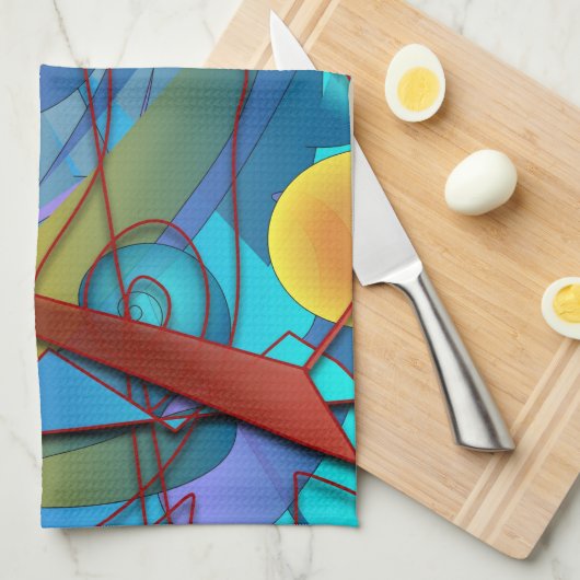 Geometry Collage Theedoek (Quarter Fold)