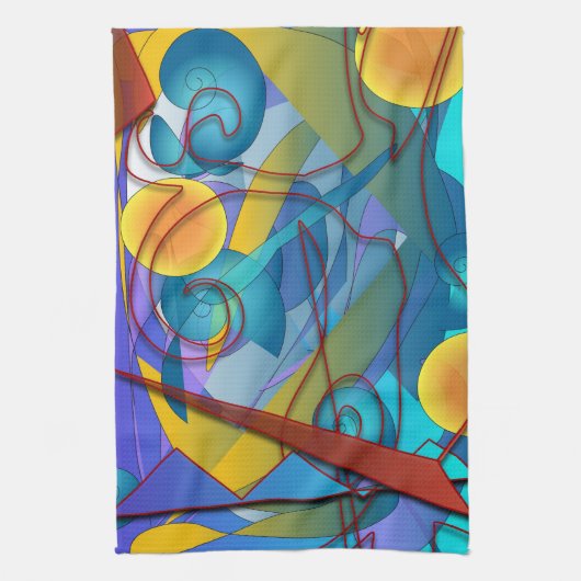 Geometry Collage Theedoek (Verticaal)