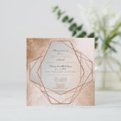 Geometry Cooper Vrijgezellenfeest Metallic Lines Kaart (Staand voorkant)