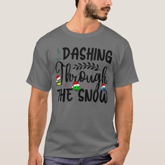Geometry Dashing door de Sneeuw Sla Dash Game Kers T-shirt (Voorkant)