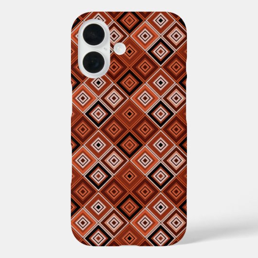 Geometry ethnic patchwork brown orange  Case-Mate iPhone case (Achterkant)