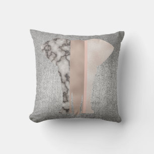 Geometry Gold Blush Roze Marble Gray VIP Elephant Kussen