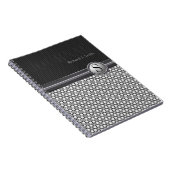 Geometry Hexagon Pattern Black White Journal Notitieboek (Rechterzijde)