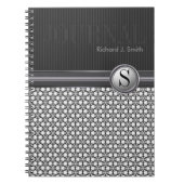 Geometry Hexagon Pattern Black White Journal Notitieboek (Voorkant)