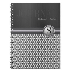 Geometry Hexagon Pattern Black White Journal Notitieboek