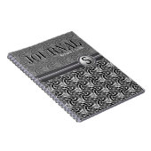 Geometry Hexagon Pattern Black White Journal Notitieboek (Rechterzijde)