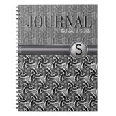 Geometry Hexagon Pattern Black White Journal Notitieboek (Voorkant)