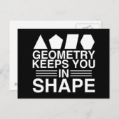 Geometry houdt je in Shape Wiskunde Pun Joke Briefkaart (Voorkant / Achterkant)