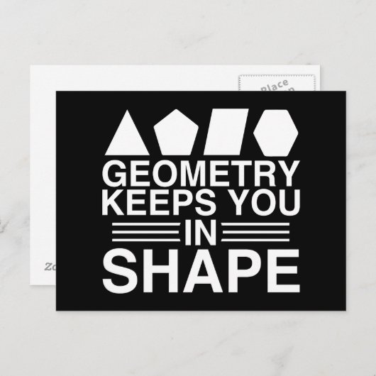 Geometry houdt je in Shape Wiskunde Pun Joke Briefkaart (Voorkant / Achterkant)