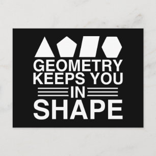 Geometry houdt je in Shape Wiskunde Pun Joke Briefkaart