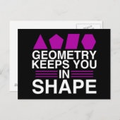 Geometry houdt je in Shape Wiskunde Pun Joke Briefkaart (Voorkant / Achterkant)