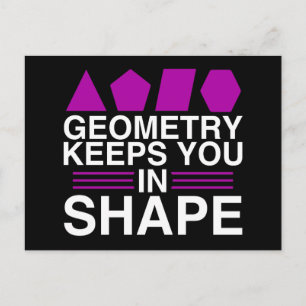 Geometry houdt je in Shape Wiskunde Pun Joke Briefkaart