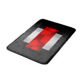 Geometry Modern Red Gray Silver Oriental VIP Badmat (Gekanteld)
