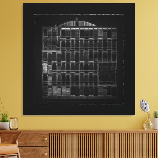 Geometry No 46 with Border Canvas Afdruk (Insitu (Woonkamer))