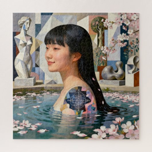 “Geometry of Serenity” – A Digital Portrait Legpuzzel (Verticaal)