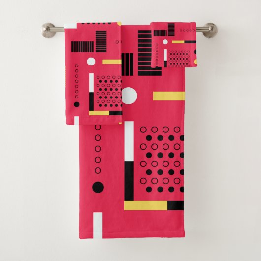 Geometry Polka Stripes Bad Handdoek (Insitu)