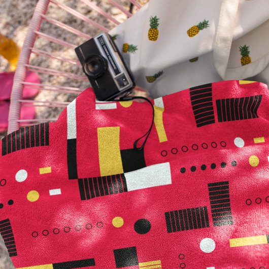 Geometry Polka Stripes Bad Handdoek