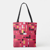 Geometry Polka Stripes Tote Bag (Achterkant)