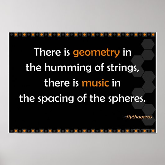 Geometry Pythagoras citeert Poster (Voorkant)