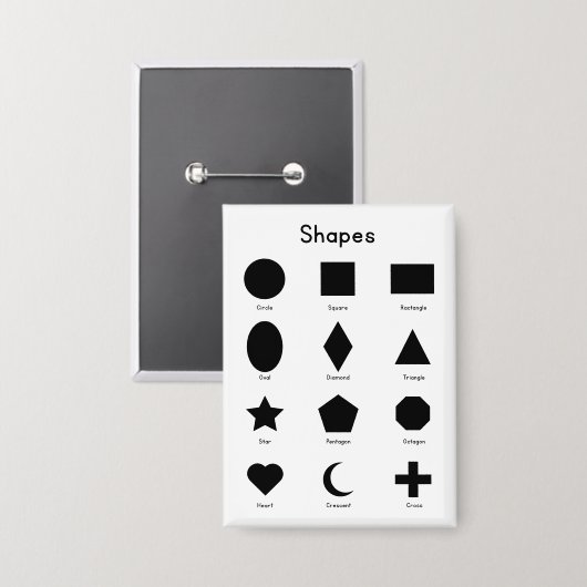 Geometry Shapes Button (Voorkant / Achterkant)