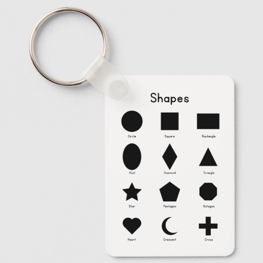 Geometry Shapes Sleutelhanger (Voorkant)