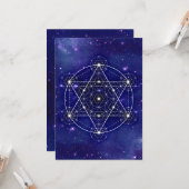 Geometry Space Blue Kaart (Voorkant / Achterkant in situ)