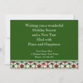 Geometry Star Snowflake Golden kerstFeestdagen Feestdagenkaart (Achterkant)