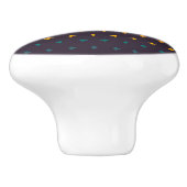 Geometry stars Rainbow Retro Cyber Punk Pattern Keramische Knop (Zijkant)